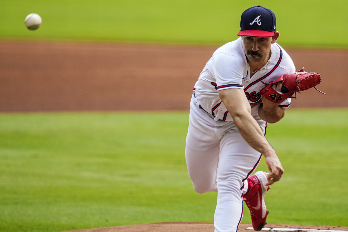 Braves righthander Spencer Strider pitches against the Phillies.